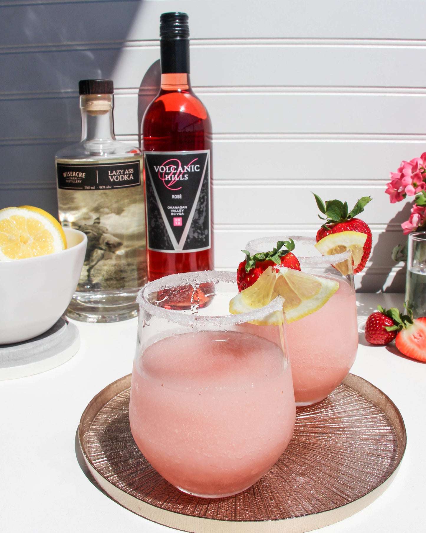 Frozen Rosé Cocktail x Wiseacre Farm Distillery
