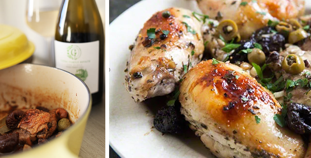 Chicken Marbella to Perfectly Pair with Gidda Family Estates Pinot Gris