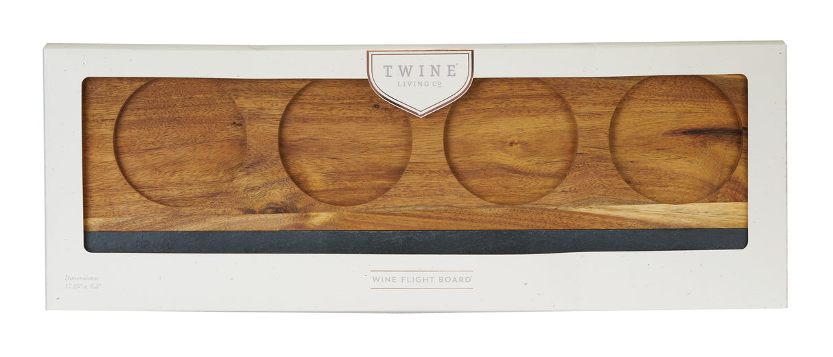 Twine Farmhouse Acacia Wine Flight Board
